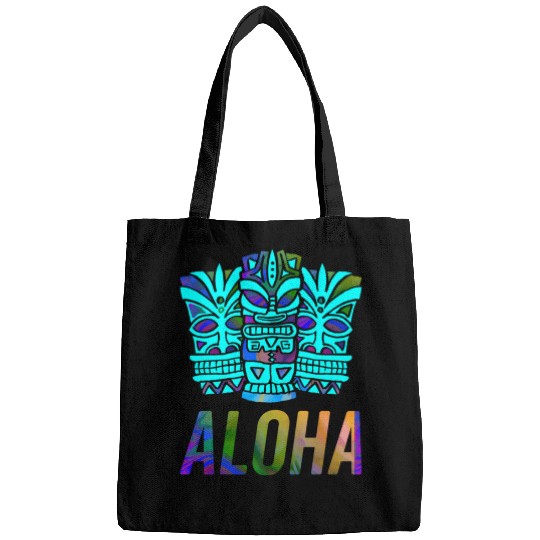 Tiki Aloha Hawaiian Travel Tropical Vacation Bags