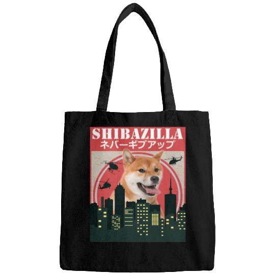 Dog Shiba Inu Shibazilla Movie Bags