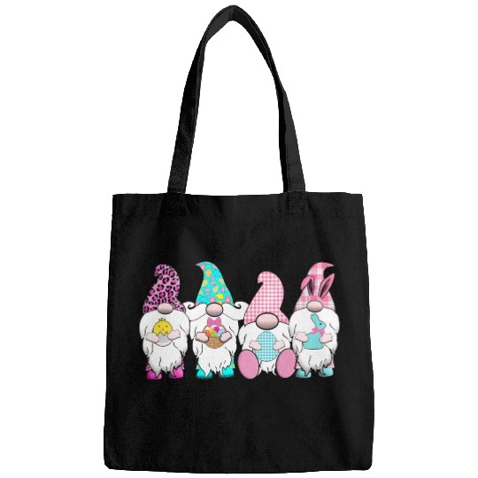 4 Easter Gnomes Pastel Spring Bunny Ears Gingham R Bags