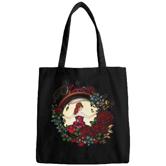 Princess in the rose garden in an Art Nouveau look Bags