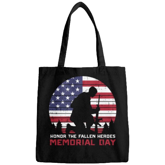 Honor The Fallen Heroes Memorial Day Us Flag Bags