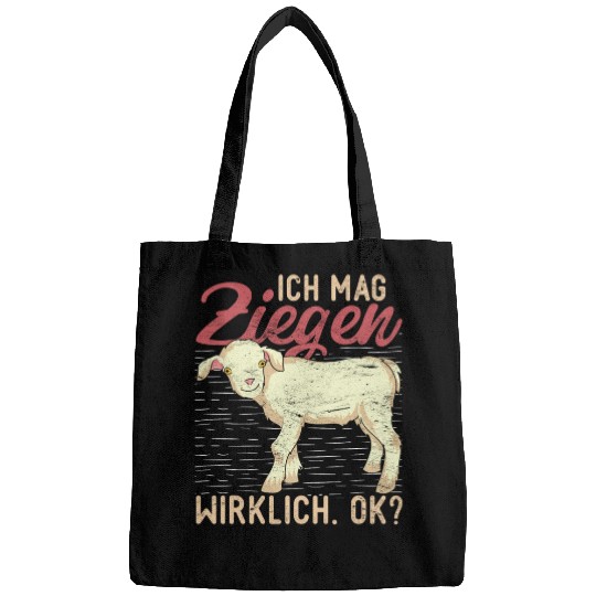 I really like goats ok farm animal goat Bags