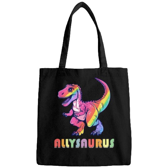 Allysaurus LGBT Transgender Dino Rainbow Lesbian Bags