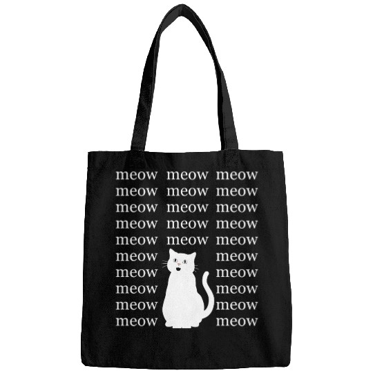 Chatty Cat White Cat hipster Bags