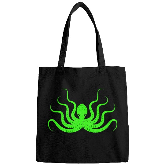 Menace Octopus Neon Green Bags