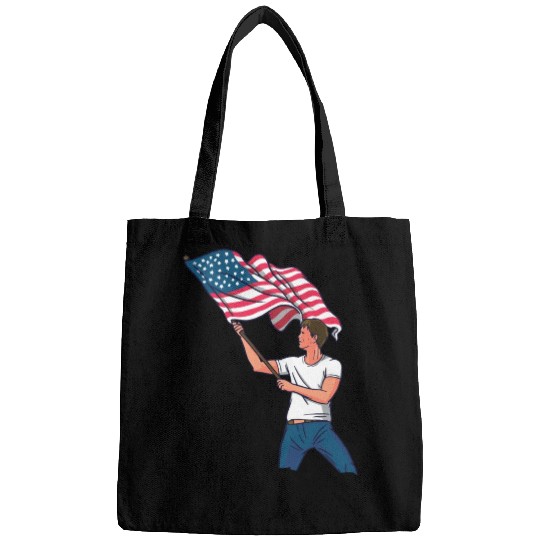 Waving Usa Flag Bags