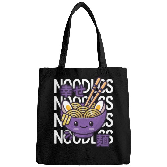 Kawaii Ramen Noodle Bowl Noodles Purple Bags