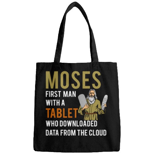 Jewish Passover Moses Tablet Data Cloud Computing Bags