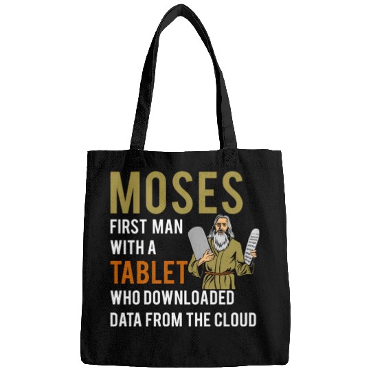 Jewish Passover Moses Tablet Data Cloud Computing Bags