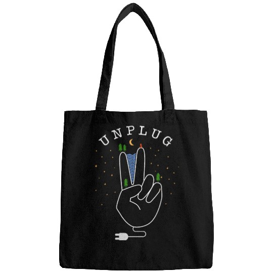 Unplug - nature, forest and mountains Bags