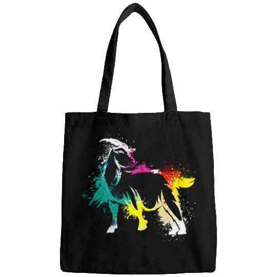 Colerfull Splash Art Farm animals Goat Bags