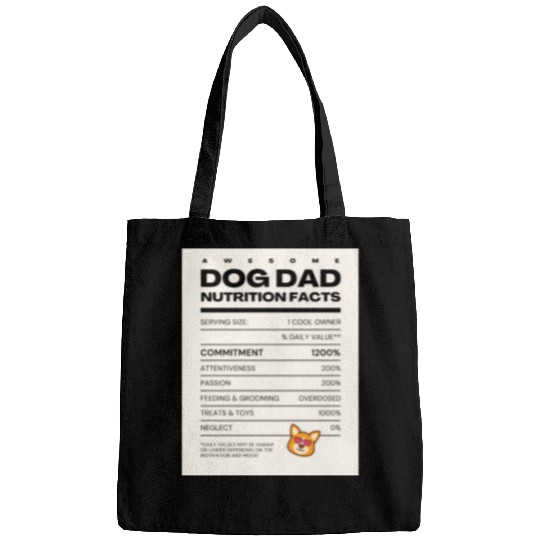 Awesome Dog Dad Nutrition Facts Bags
