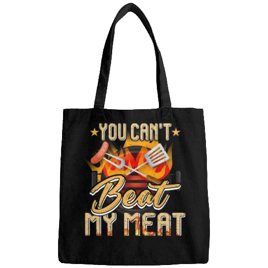 You Can t Beat My Meat Bags Bbq Party Quote Chef