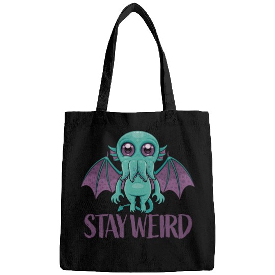 Stay Weird Cute Cthulhu Monster Bags