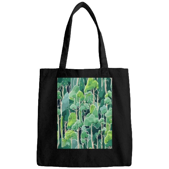 Green Forest Sticker Bags