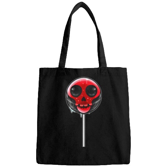 Red Skull Lollipop Trick Or Treat Halloween Bags