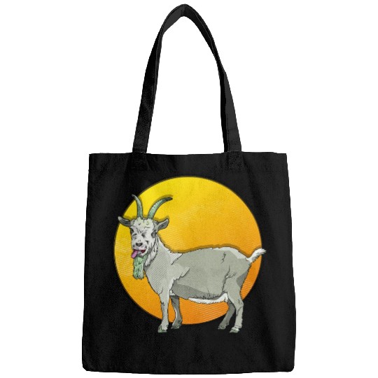Goat With A Green Beard Bags