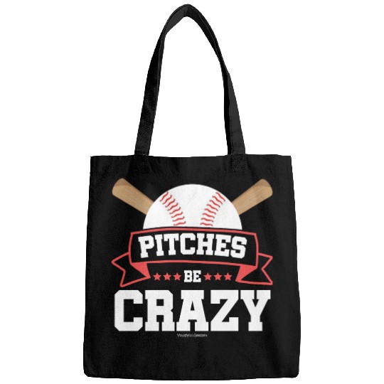 Pitches Be Crazy Baseball Lover Bags