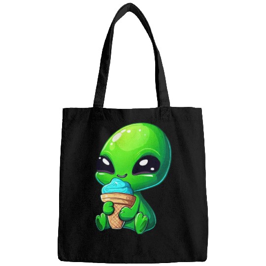 Alien Extraterrestrial Ice Blue Green Bags