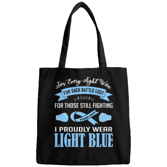 I Proudly Wear Light Blue Prostate Cancer Bags