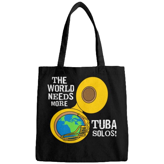Tuba Solos White Text Bags