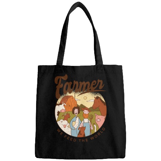 Farmer We Feed The World Bags