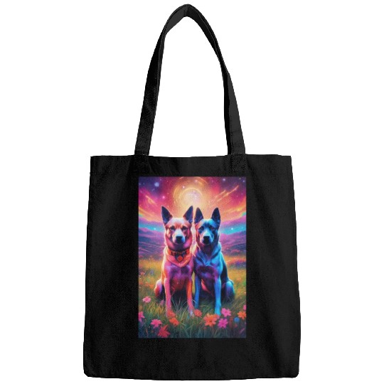 two dogs portrait lushill style artgerm and james Bags