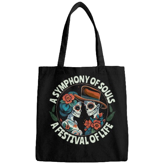 Dia De Los Muertos Sugar Skull Mexican Holiday Bags