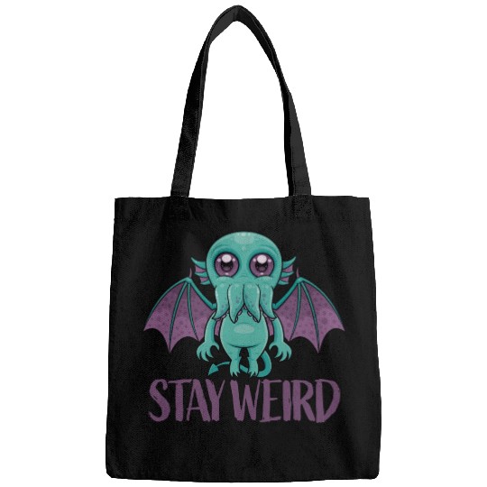 Stay Weird Cute Cthulhu Monster Bags