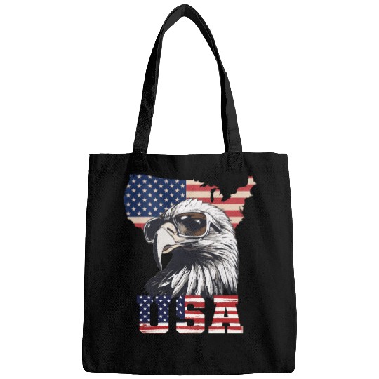 gift idea bald eagle american flag Bags