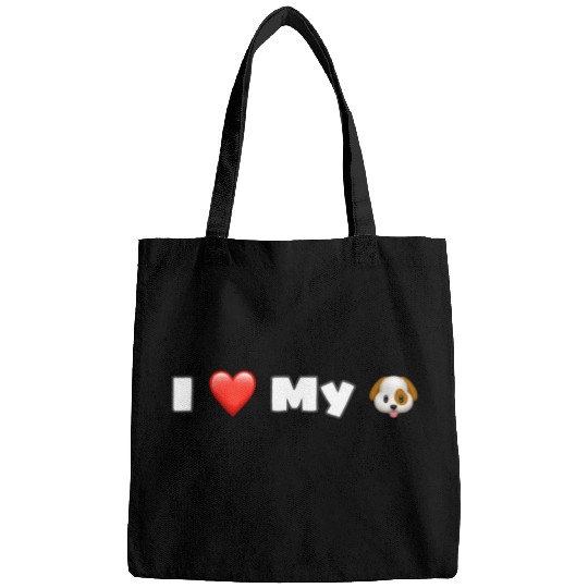 I love my dog . Bags
