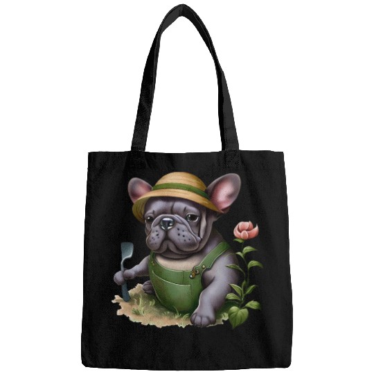 Frenchie in the Flower Garden Bags