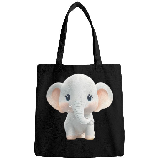 Charming Baby Elephant Innocent Wildlife Beauty Bags