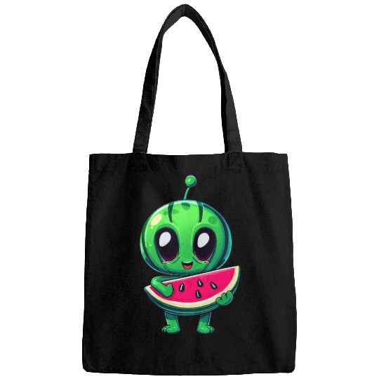 Green Alien meets Juicy Watermelon Bags