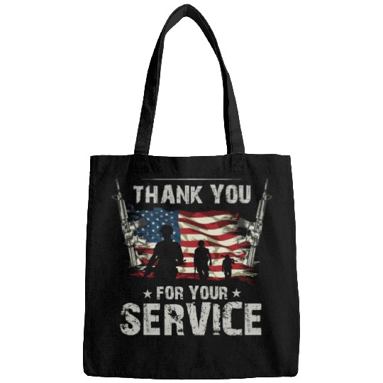 Thank You For Your Service US Flag Veterans Day Bags