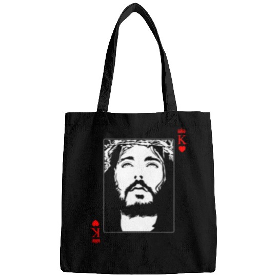 Jesus Is King Jesus King Of Hearts Card Christian Bags
