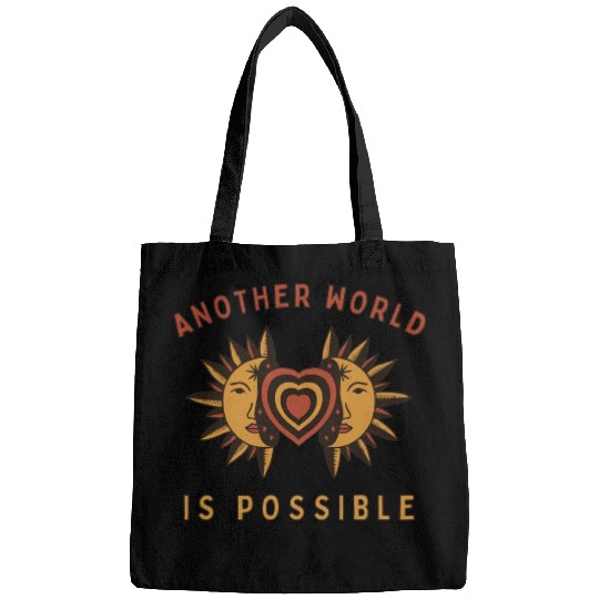 Another World Is Possible Cute Retro Radical Bags