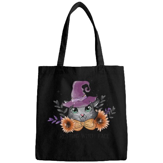 Resting witch face Bags