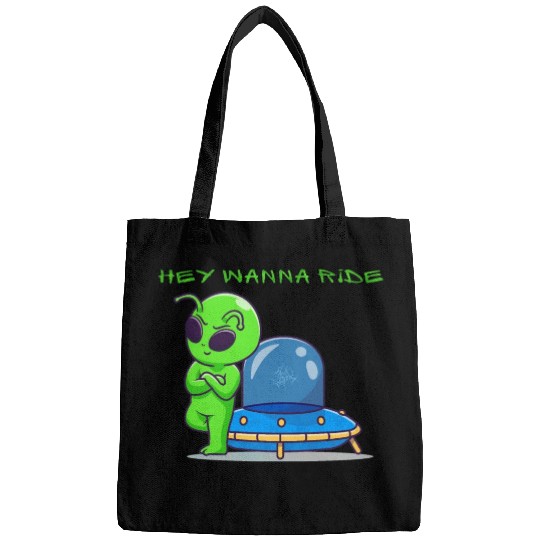 Alien with Flying Saucer Bags