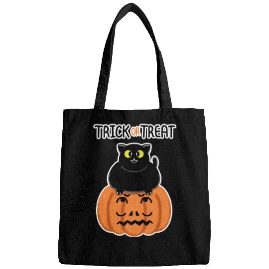 Trick or Treat Black lucky cat with sweetest eyes. Bags