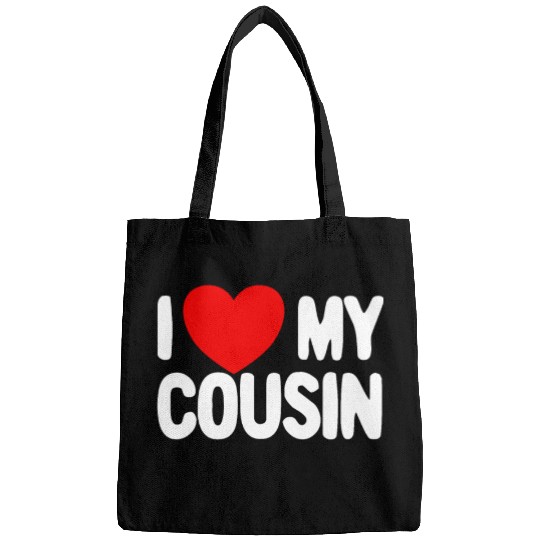 I Love My Cousin Red Heart Redneck Love My Cousin Bags
