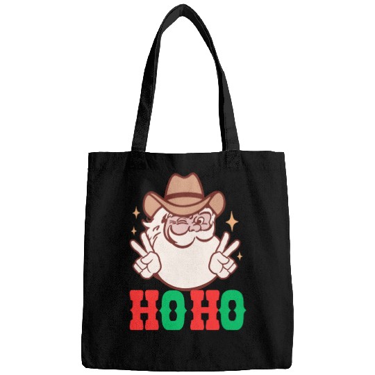 vintage retro western Santa ,Christmas Bags