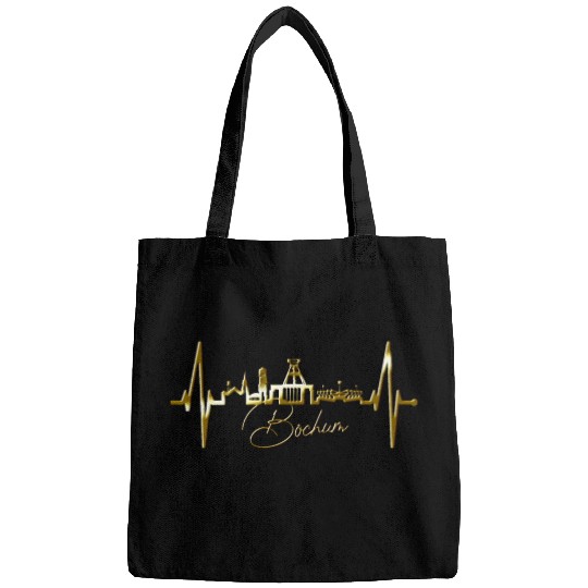 Bochum Skyline Heartbeat Ruhrpott Germany Lover Bags