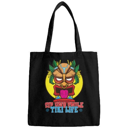 Tiki Mask Hawaiian Decor Luau Party South Pacific Bags