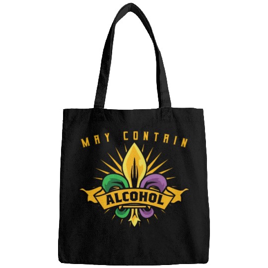 May Contain Alcohol Mardi Gras Bags