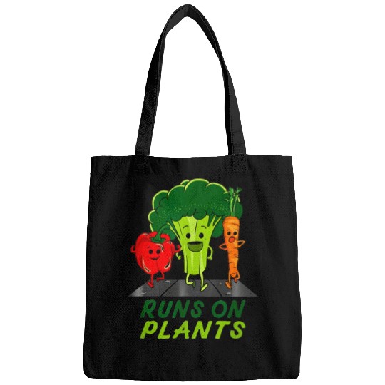 runs on plants vegan vegetarian runner broccoli gi Bags