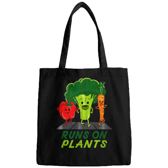 runs on plants vegan vegetarian runner broccoli gi Bags