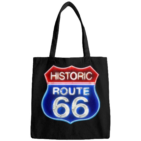 Route 66 neon sign Bags