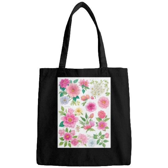 Lavender and Lilac Spring Flowers Bags