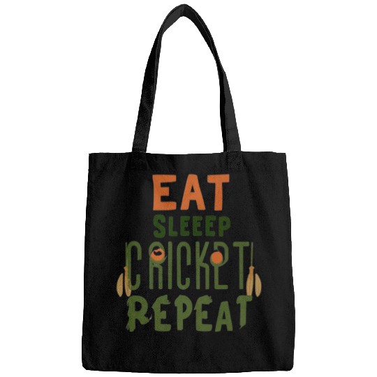 Eat Sleep Cricket Repeat: The Cricket Lover's Bags